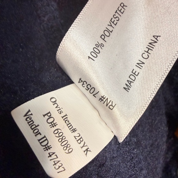 Orvis Navy Fleece Zip Vest Mens XXL Full Zip Outdoor Performance - Picture 6 of 7